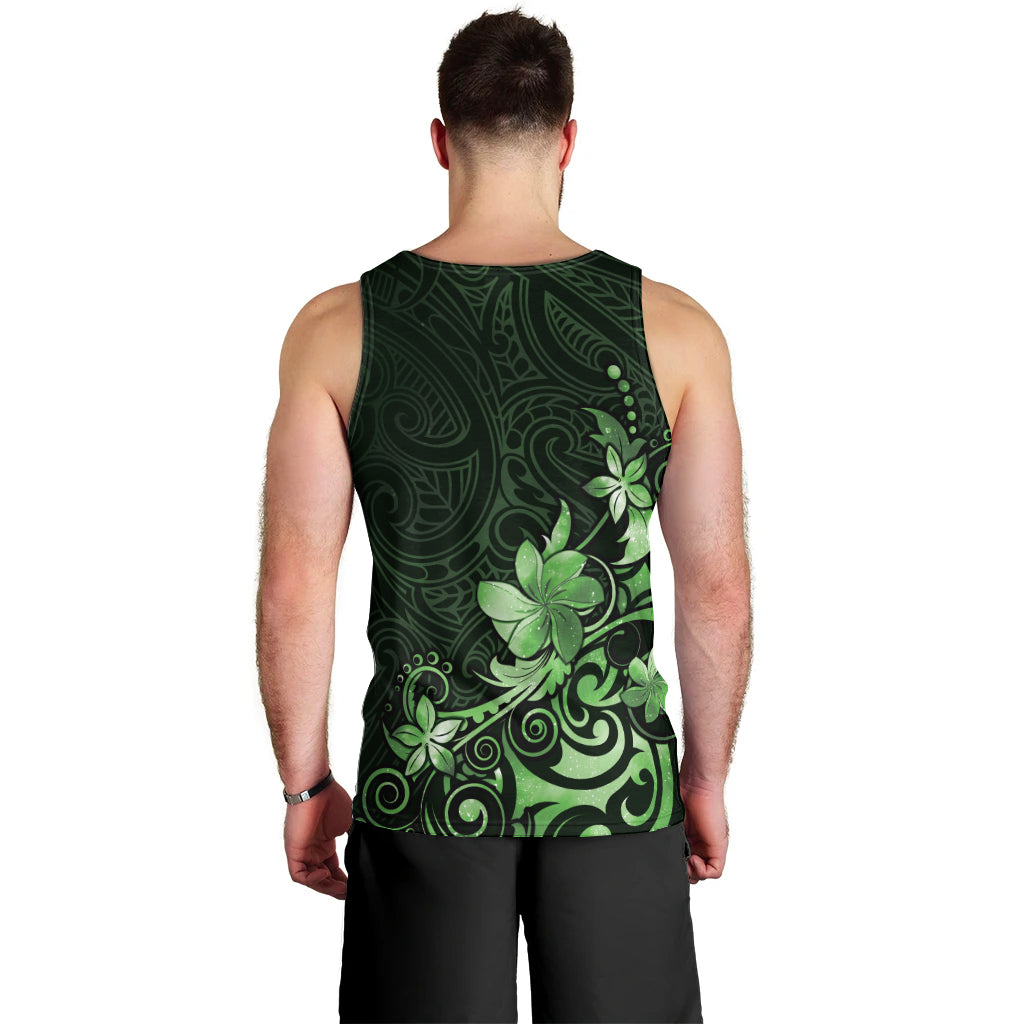 Matariki New Zealand Men Tank Top Maori Pattern Green Galaxy LT05 - Polynesian Pride