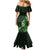 Matariki New Zealand Mermaid Dress Maori Pattern Green Galaxy