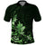 Matariki New Zealand Polo Shirt Maori Pattern Green Galaxy