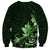 Matariki New Zealand Sweatshirt Maori Pattern Green Galaxy