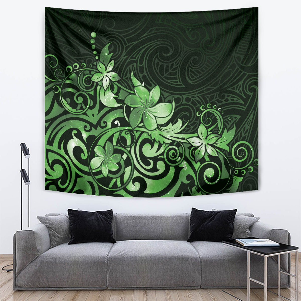 Matariki New Zealand Tapestry Maori Pattern Green Galaxy