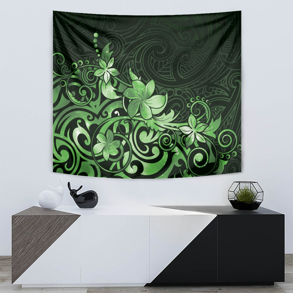 Matariki New Zealand Tapestry Maori Pattern Green Galaxy LT05 - Polynesian Pride