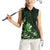 Matariki New Zealand Women Sleeveless Polo Shirt Maori Pattern Green Galaxy