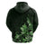 Matariki New Zealand Zip Hoodie Maori Pattern Green Galaxy