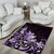 Matariki New Zealand Area Rug Maori Pattern Purple Galaxy