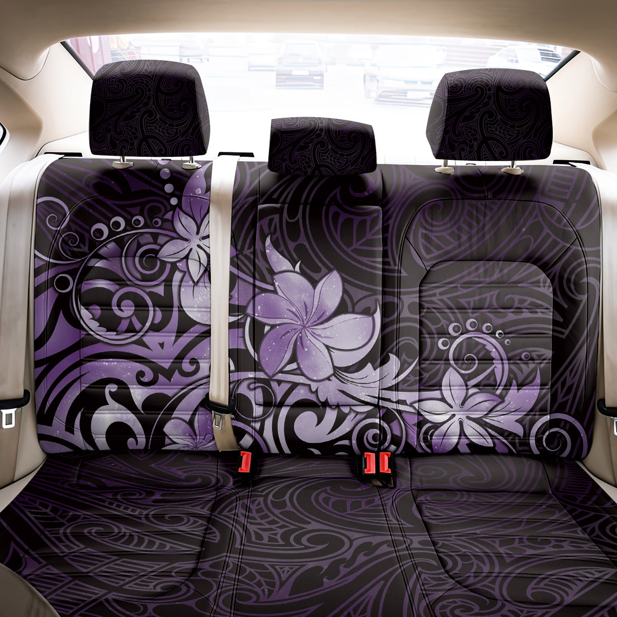 Matariki New Zealand Back Car Seat Cover Maori Pattern Purple Galaxy LT05 - Polynesian Pride