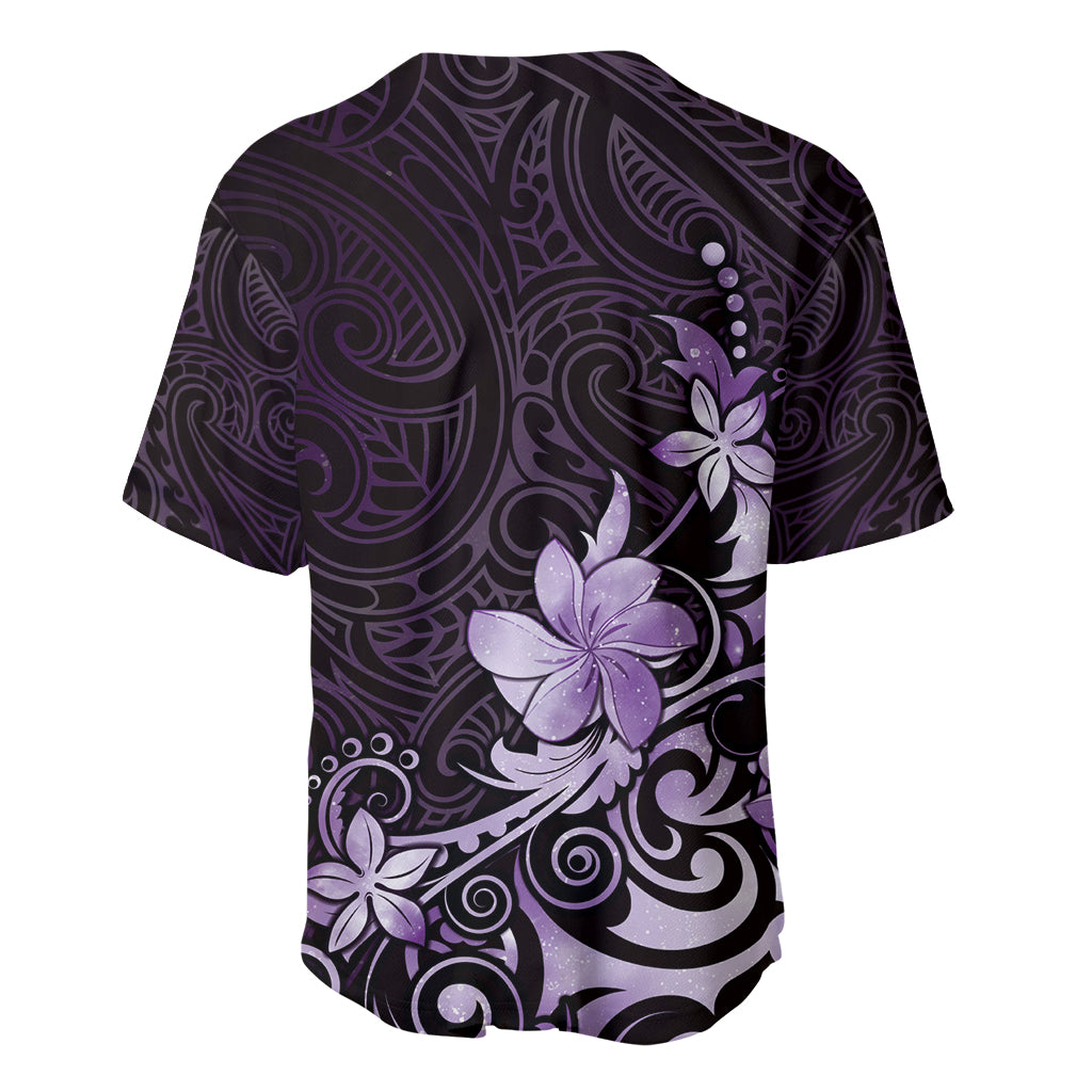 Matariki New Zealand Baseball Jersey Maori Pattern Purple Galaxy LT05 - Polynesian Pride