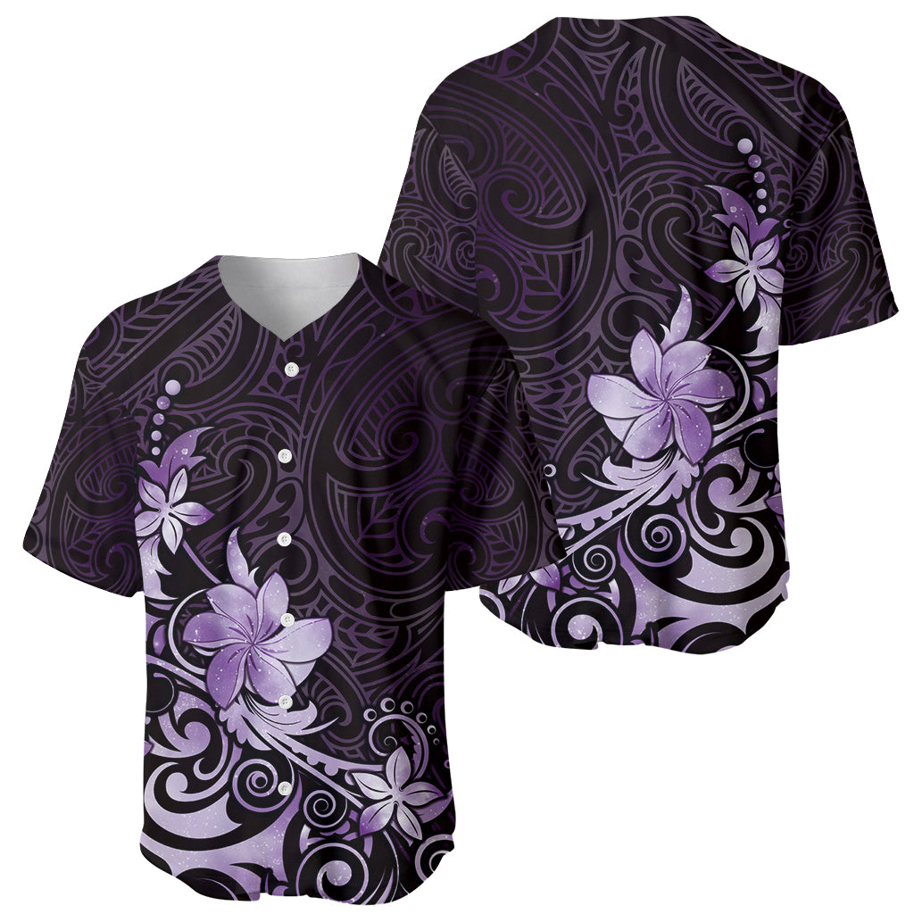 Matariki New Zealand Baseball Jersey Maori Pattern Purple Galaxy LT05 - Polynesian Pride
