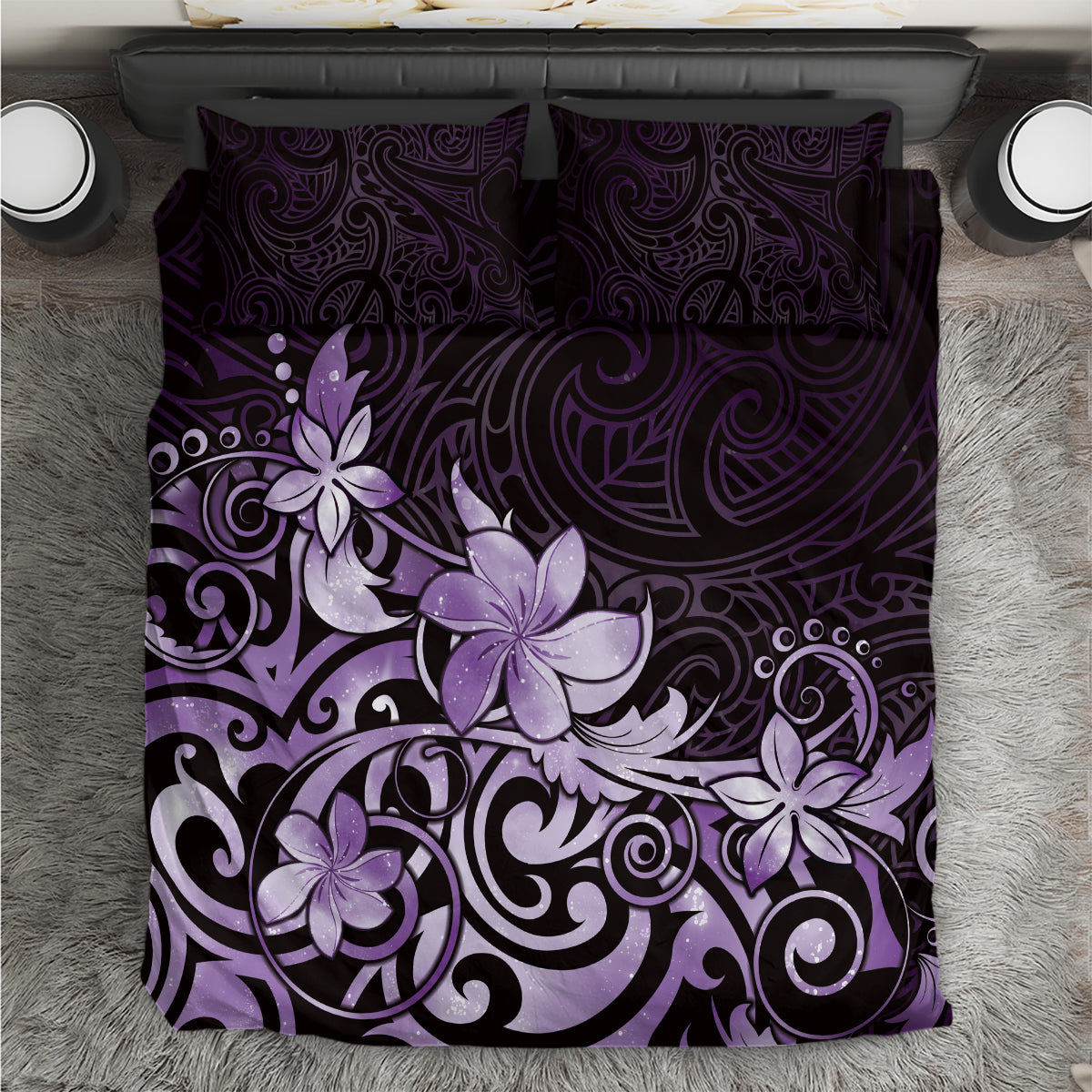 Matariki New Zealand Bedding Set Maori Pattern Purple Galaxy LT05 Purple - Polynesian Pride