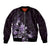 Matariki New Zealand Bomber Jacket Maori Pattern Purple Galaxy