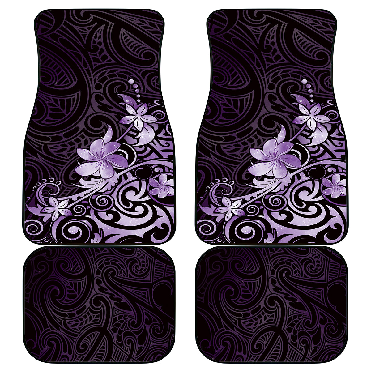 Matariki New Zealand Car Mats Maori Pattern Purple Galaxy LT05 - Polynesian Pride