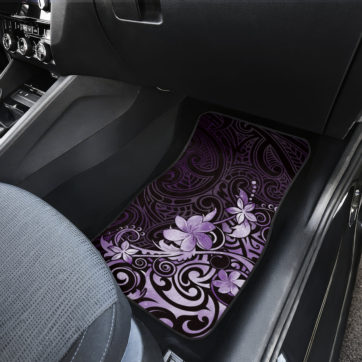 Matariki New Zealand Car Mats Maori Pattern Purple Galaxy LT05 - Polynesian Pride