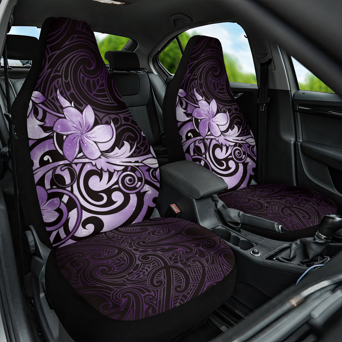 Matariki New Zealand Car Seat Cover Maori Pattern Purple Galaxy LT05 One Size Purple - Polynesian Pride