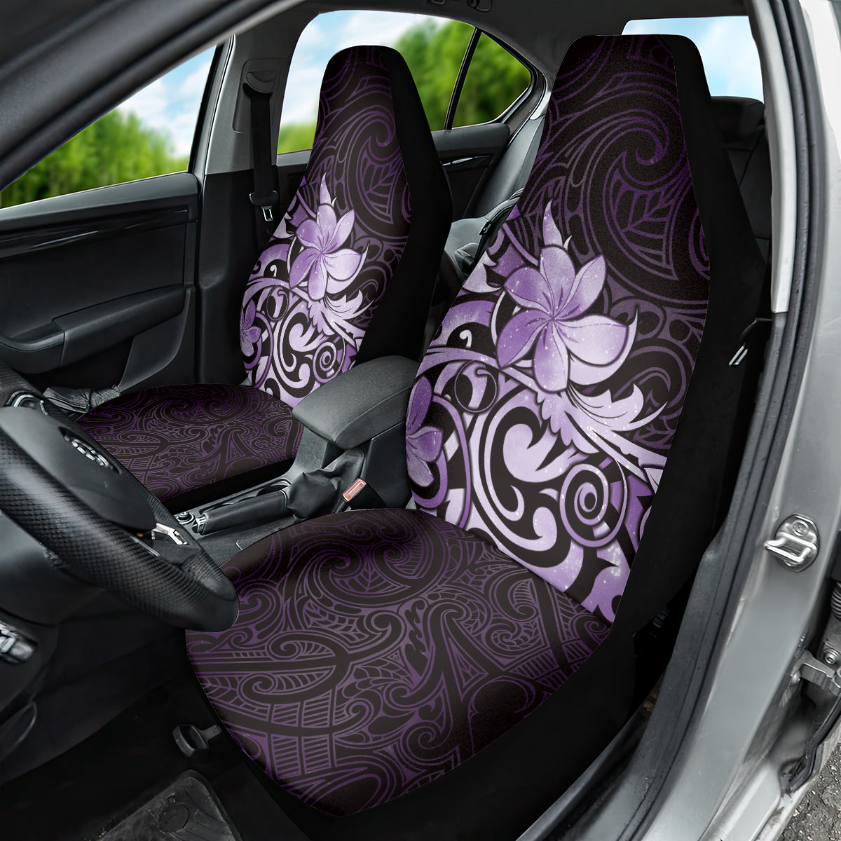 Matariki New Zealand Car Seat Cover Maori Pattern Purple Galaxy LT05 - Polynesian Pride