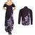 Matariki New Zealand Couples Matching Summer Maxi Dress and Long Sleeve Button Shirt Maori Pattern Purple Galaxy