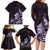 Matariki New Zealand Family Matching Long Sleeve Bodycon Dress and Hawaiian Shirt Maori Pattern Purple Galaxy