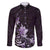 Matariki New Zealand Family Matching Long Sleeve Bodycon Dress and Hawaiian Shirt Maori Pattern Purple Galaxy