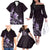 Matariki New Zealand Family Matching Off The Shoulder Long Sleeve Dress and Hawaiian Shirt Maori Pattern Purple Galaxy