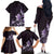 Matariki New Zealand Family Matching Off The Shoulder Long Sleeve Dress and Hawaiian Shirt Maori Pattern Purple Galaxy