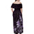 Matariki New Zealand Family Matching Off Shoulder Maxi Dress and Hawaiian Shirt Maori Pattern Purple Galaxy