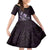 Matariki New Zealand Family Matching Off Shoulder Short Dress and Hawaiian Shirt Maori Pattern Purple Galaxy