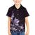 Matariki New Zealand Family Matching Off Shoulder Short Dress and Hawaiian Shirt Maori Pattern Purple Galaxy