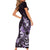 Matariki New Zealand Family Matching Short Sleeve Bodycon Dress and Hawaiian Shirt Maori Pattern Purple Galaxy