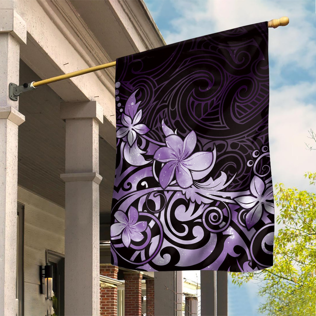 Matariki New Zealand Garden Flag Maori Pattern Purple Galaxy LT05 House Flag Purple - Polynesian Pride