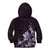 Matariki New Zealand Kid Hoodie Maori Pattern Purple Galaxy