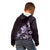 Matariki New Zealand Kid Hoodie Maori Pattern Purple Galaxy