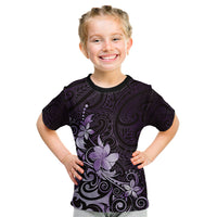 Matariki New Zealand Kid T Shirt Maori Pattern Purple Galaxy LT05 Purple - Polynesian Pride