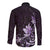 Matariki New Zealand Long Sleeve Button Shirt Maori Pattern Purple Galaxy