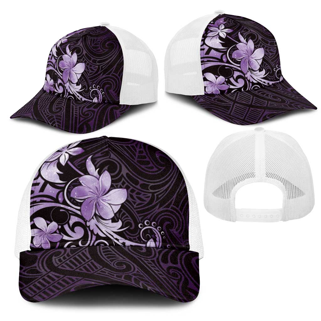 Matariki New Zealand Mesh Trucker Cap Maori Pattern Purple Galaxy LT05 - Polynesian Pride