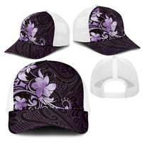 Matariki New Zealand Mesh Trucker Cap Maori Pattern Purple Galaxy LT05 - Polynesian Pride