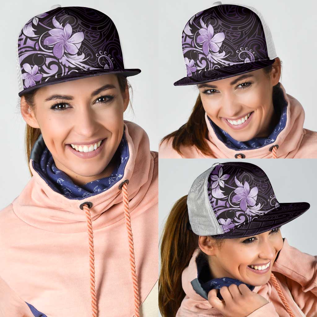 Matariki New Zealand Mesh Trucker Cap Maori Pattern Purple Galaxy LT05 - Polynesian Pride