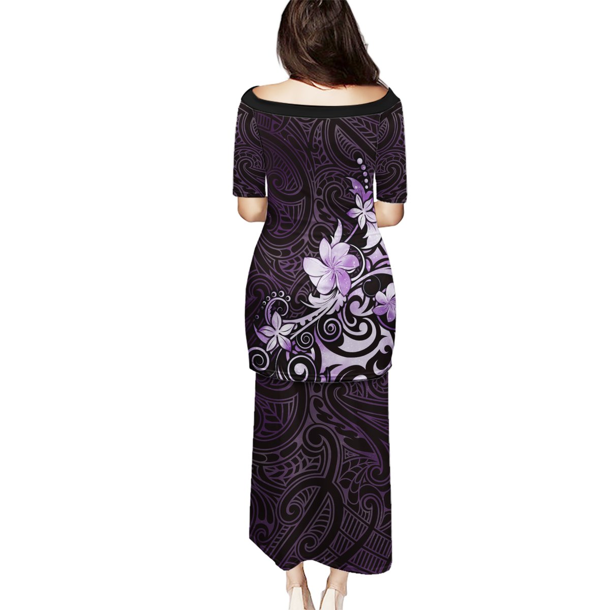 Matariki New Zealand Puletasi Maori Pattern Purple Galaxy LT05 - Polynesian Pride