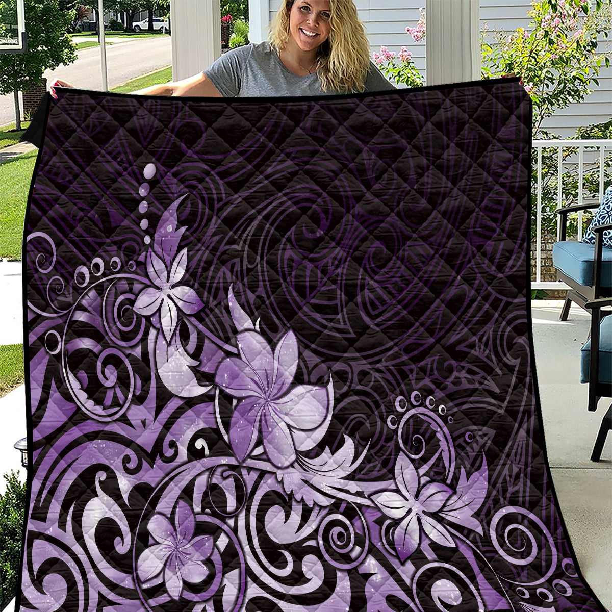 Matariki New Zealand Quilt Maori Pattern Purple Galaxy LT05 Purple - Polynesian Pride