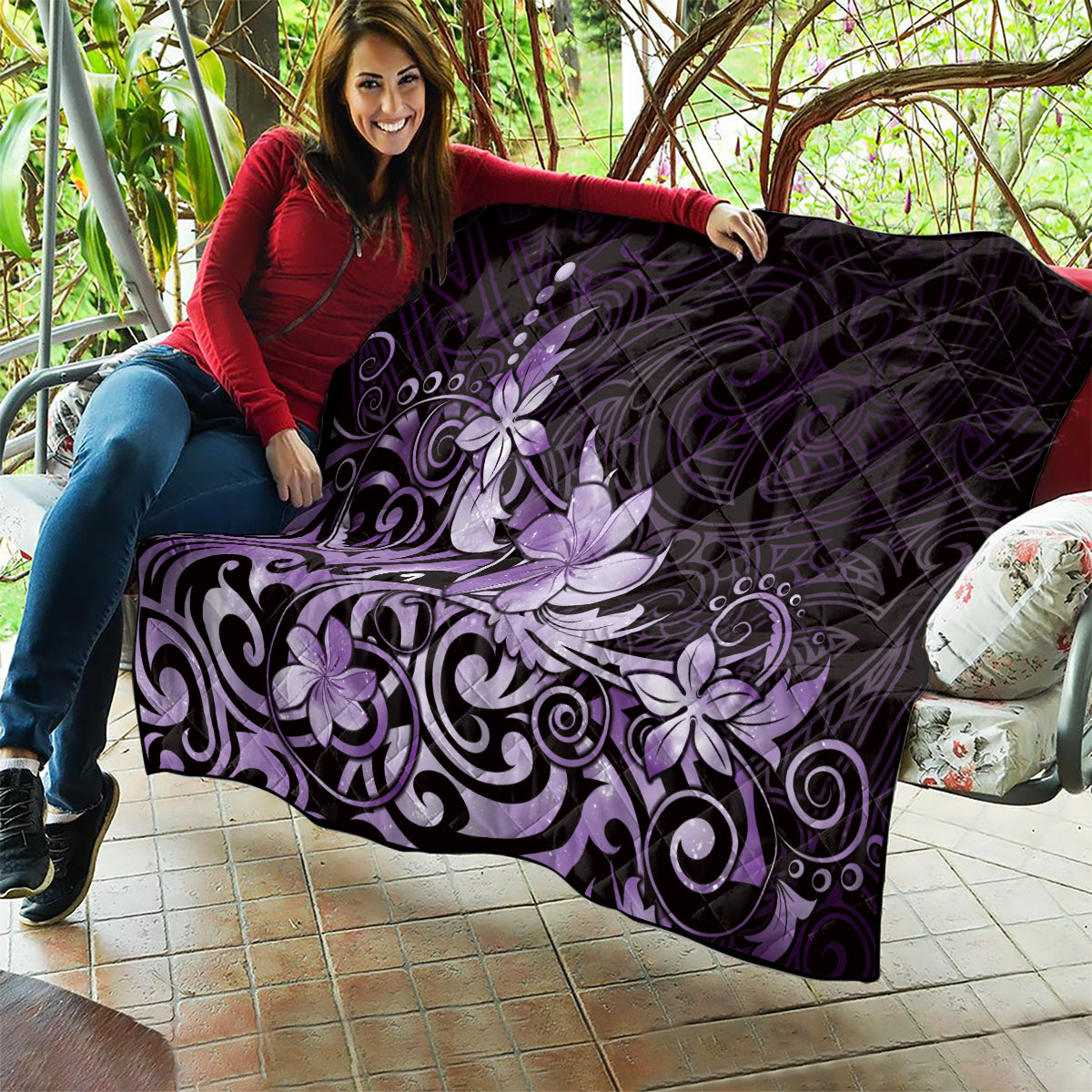 Matariki New Zealand Quilt Maori Pattern Purple Galaxy LT05 - Polynesian Pride