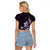 Matariki New Zealand Raglan Cropped T Shirt Maori Pattern Purple Galaxy