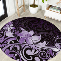 Matariki New Zealand Round Carpet Maori Pattern Purple Galaxy LT05 Purple - Polynesian Pride