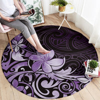 Matariki New Zealand Round Carpet Maori Pattern Purple Galaxy LT05 - Polynesian Pride