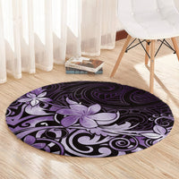 Matariki New Zealand Round Carpet Maori Pattern Purple Galaxy LT05 - Polynesian Pride