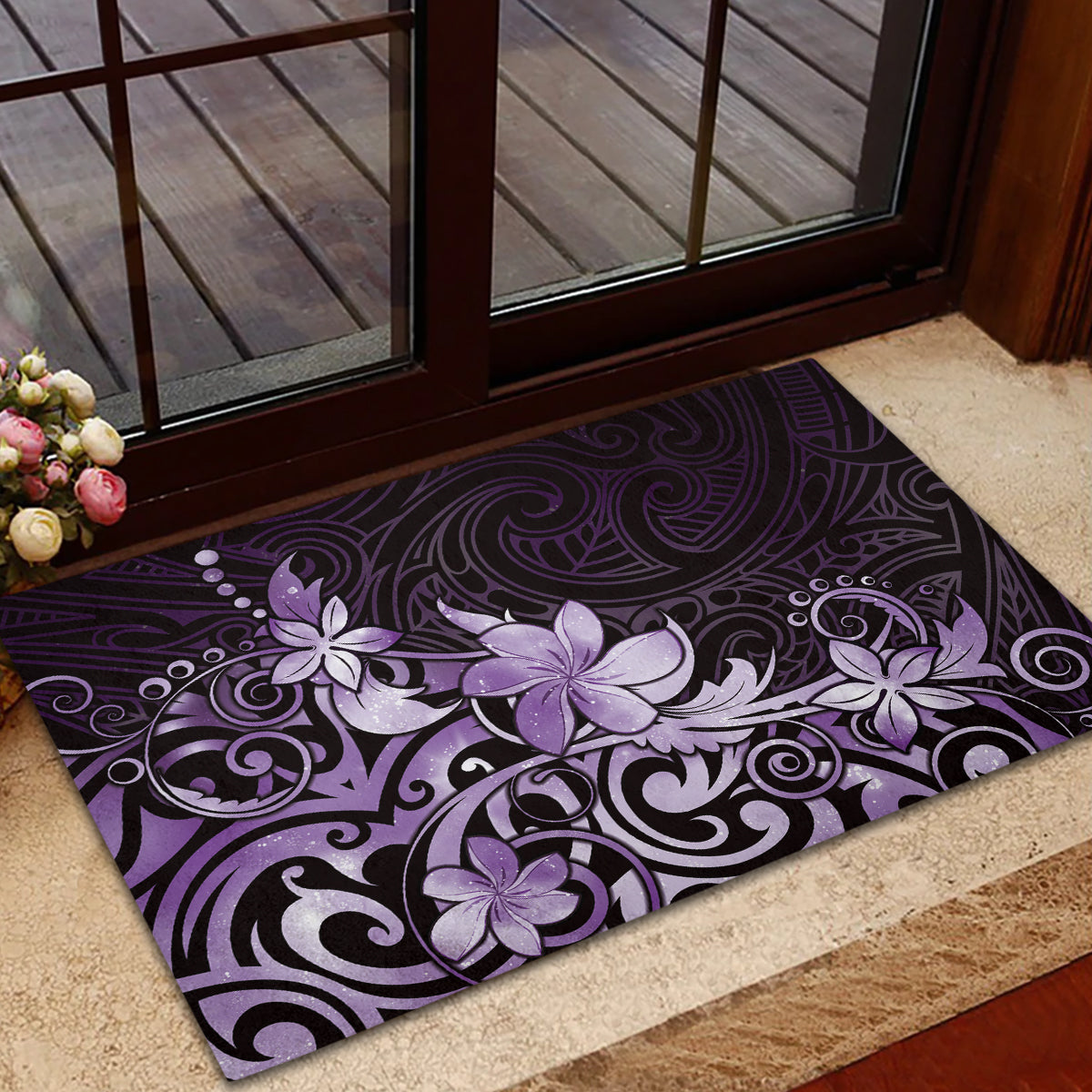 Matariki New Zealand Rubber Doormat Maori Pattern Purple Galaxy LT05 - Polynesian Pride