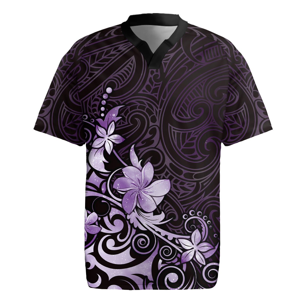 Matariki New Zealand Rugby Jersey Maori Pattern Purple Galaxy