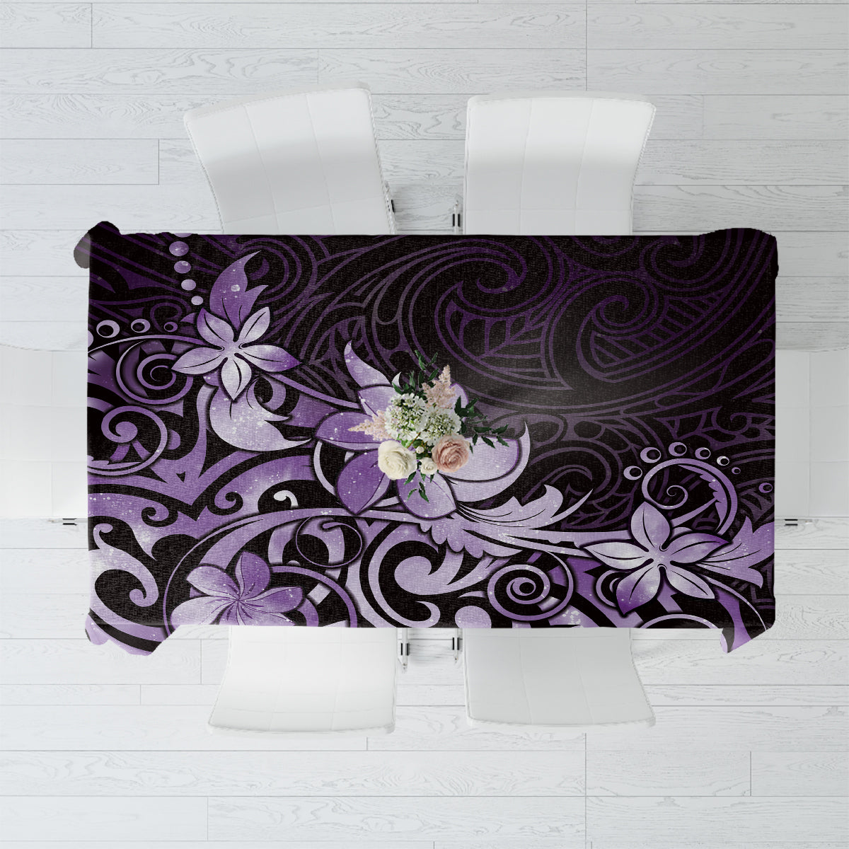 Matariki New Zealand Tablecloth Maori Pattern Purple Galaxy LT05 Purple - Polynesian Pride