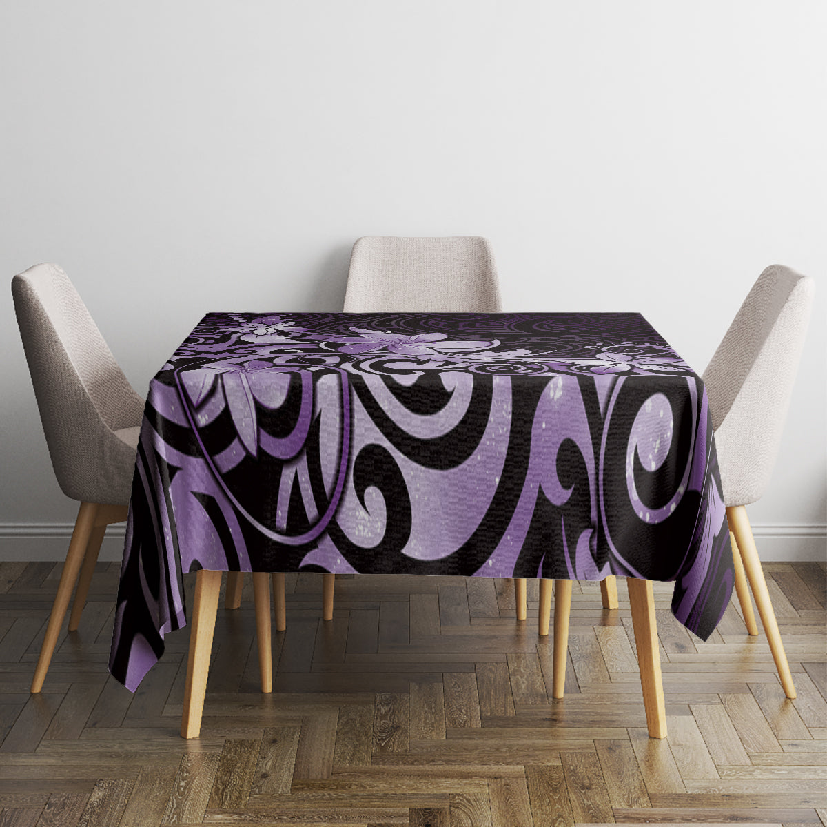 Matariki New Zealand Tablecloth Maori Pattern Purple Galaxy LT05 - Polynesian Pride