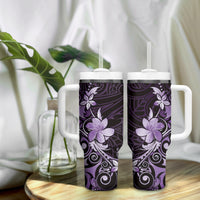 Matariki New Zealand Tumbler With Handle Maori Pattern Purple Galaxy LT05 - Polynesian Pride