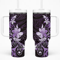 Matariki New Zealand Tumbler With Handle Maori Pattern Purple Galaxy LT05 One Size: 40 oz Purple - Polynesian Pride