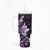 Matariki New Zealand Tumbler With Handle Maori Pattern Purple Galaxy