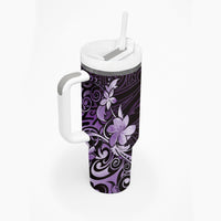 Matariki New Zealand Tumbler With Handle Maori Pattern Purple Galaxy LT05 - Polynesian Pride